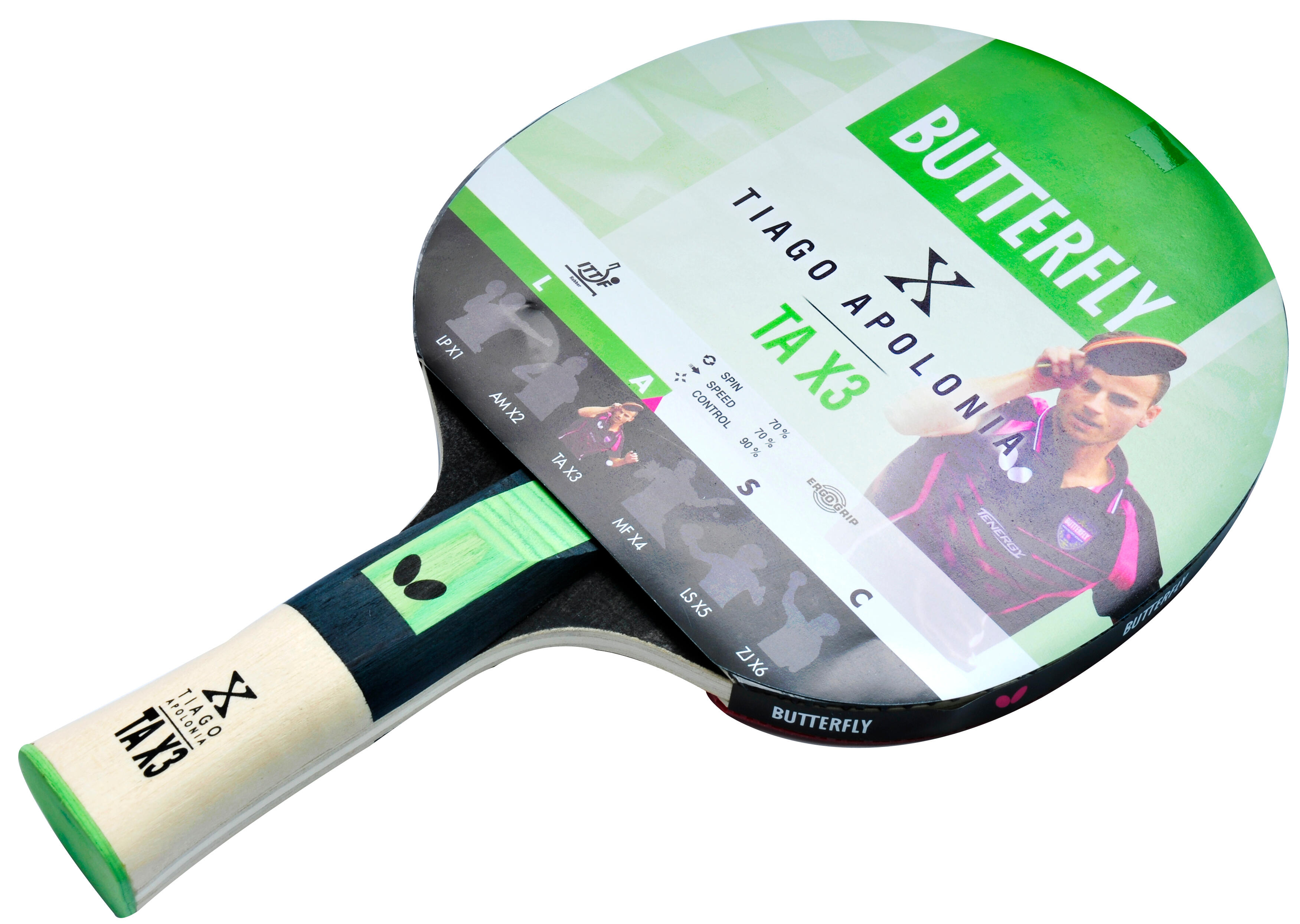 Butterfly Tiago Apolonia TAX3 table tennis paddle