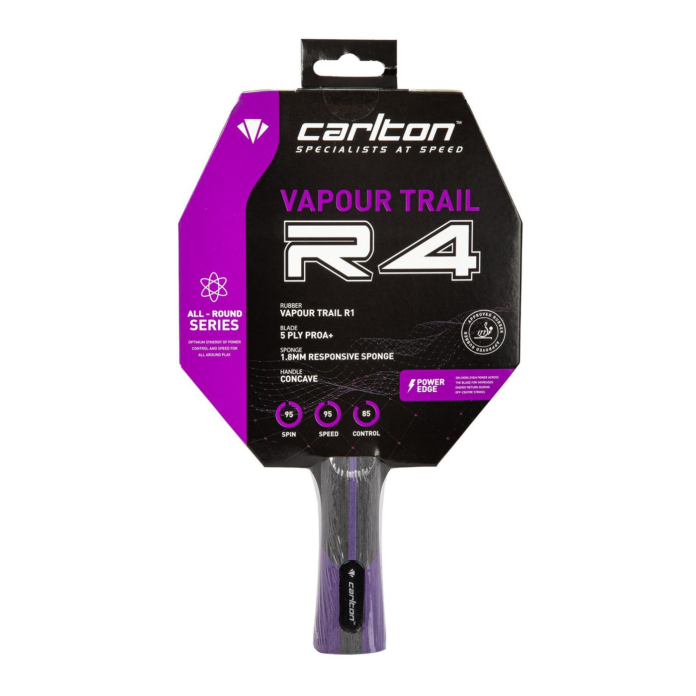 Raquete de tênis de mesa Carlton Vapour Trail R4