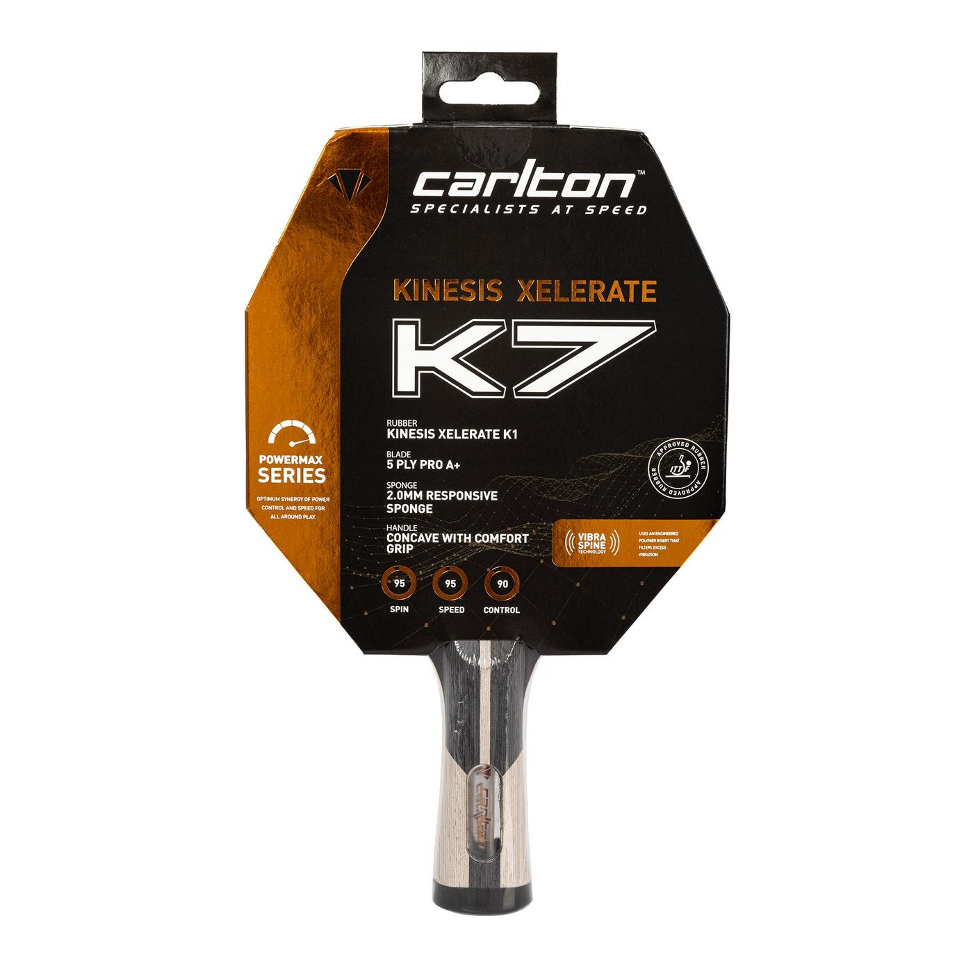 Raquete de tênis de mesa Carlton Kinesis Xelerate K7