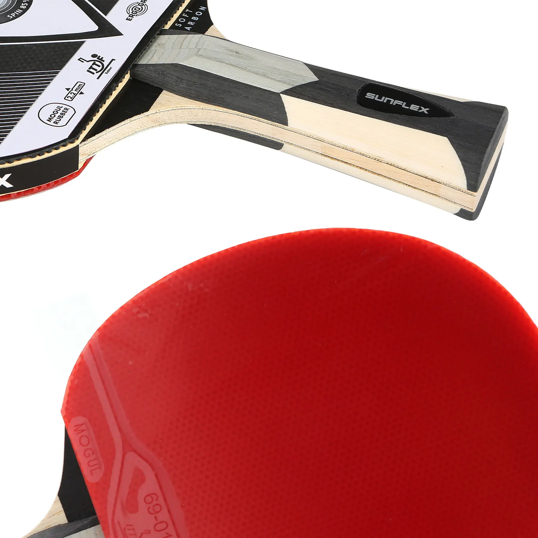 Raquete de tênis de mesa Sunflex Supreme Soft Carbon, foto 2