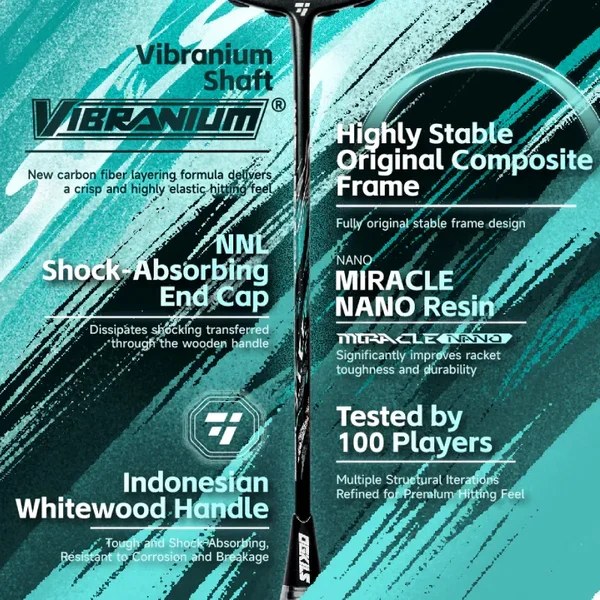 OGKIL Mist Breathing Black/Green Control badminton racket